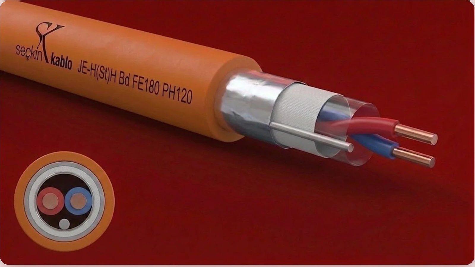 JE-H(St)H Bd FE180 PH120 yangına dayanıklı yangın ihbar kablosu